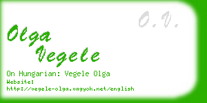 olga vegele business card